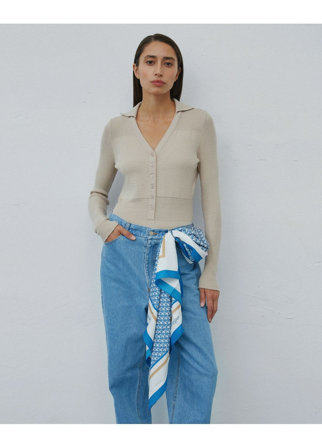 Платок, цвет синий Estro (364663297)