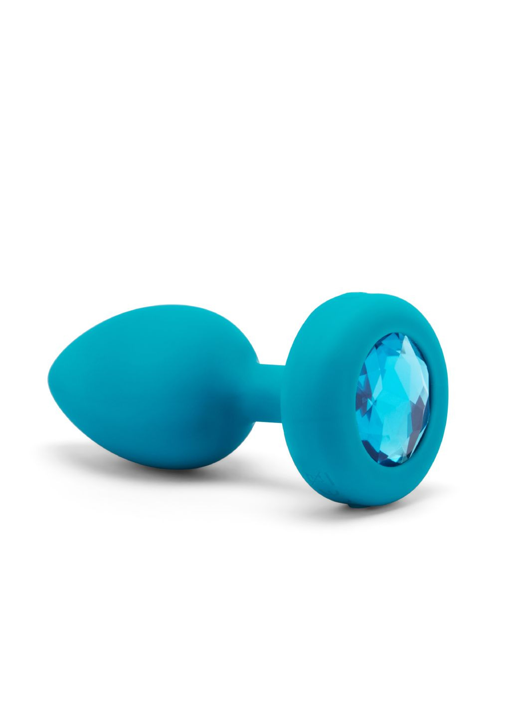 Анальная пробка с вибрацией и камнем Vibrating Jewel Plug, голубая, S/M CherryLove B-Vibe (293819468)