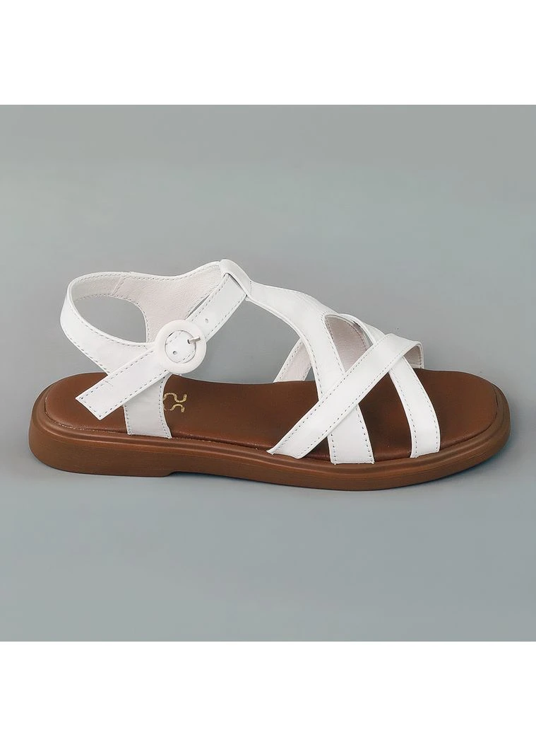 Белые сандалии женские кожаные белые летние элегантные seli 4S Shoes