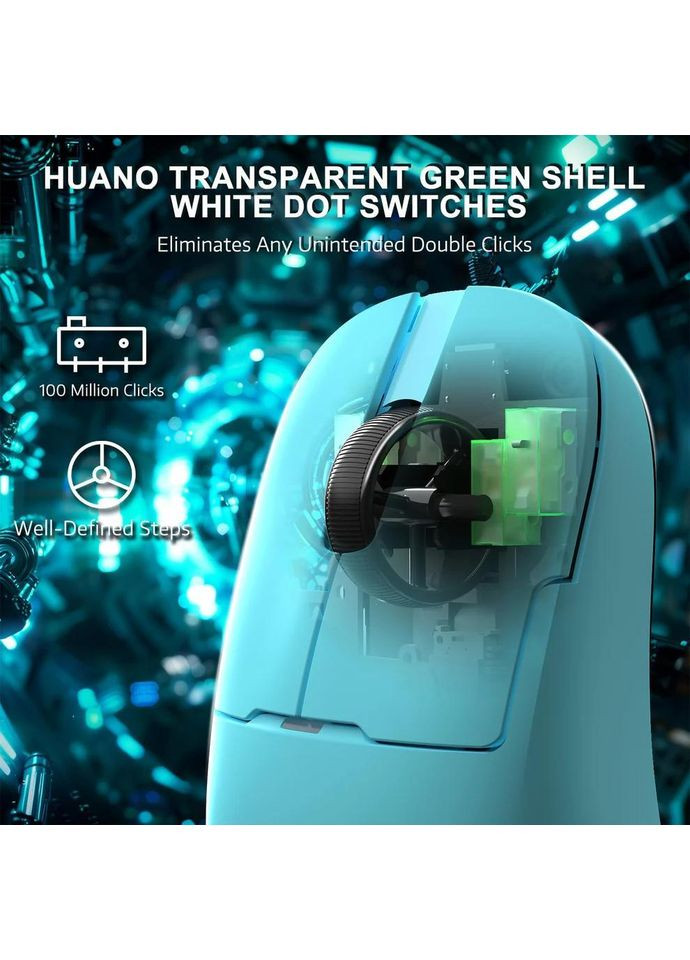 Игровая мышка AJ159 APEX PAW3950 Blue, 8K, 42000DPI, с зарядной станцией Ajazz (370202833)