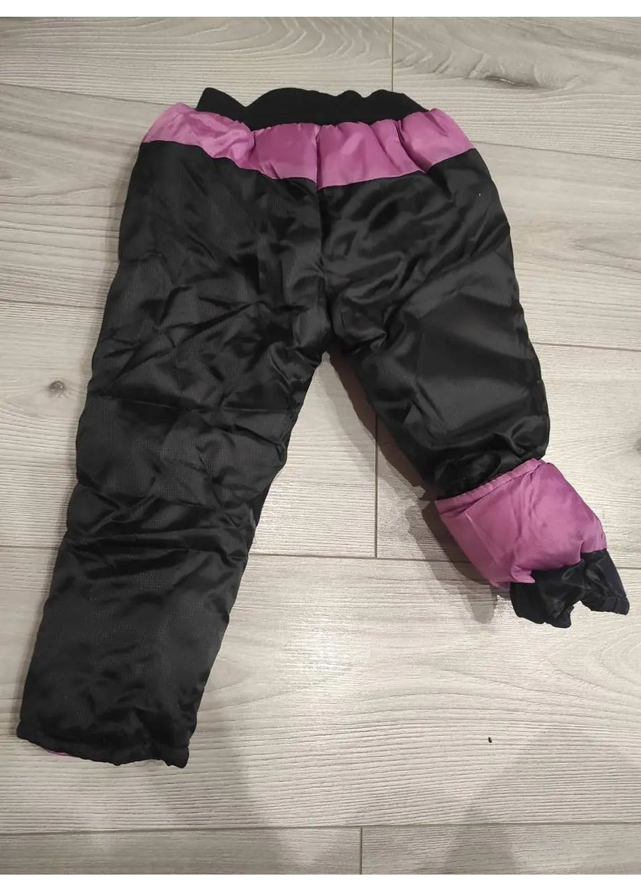 Дитячі зимові утеплені штани для дівчинки з плащової тканини з вишивкою No Brand (363553239)