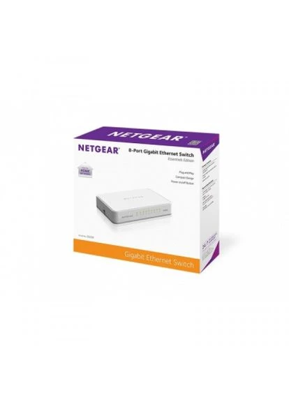 Комутатор мережевий GS208100PES Netgear GS208-100PES (268144344)