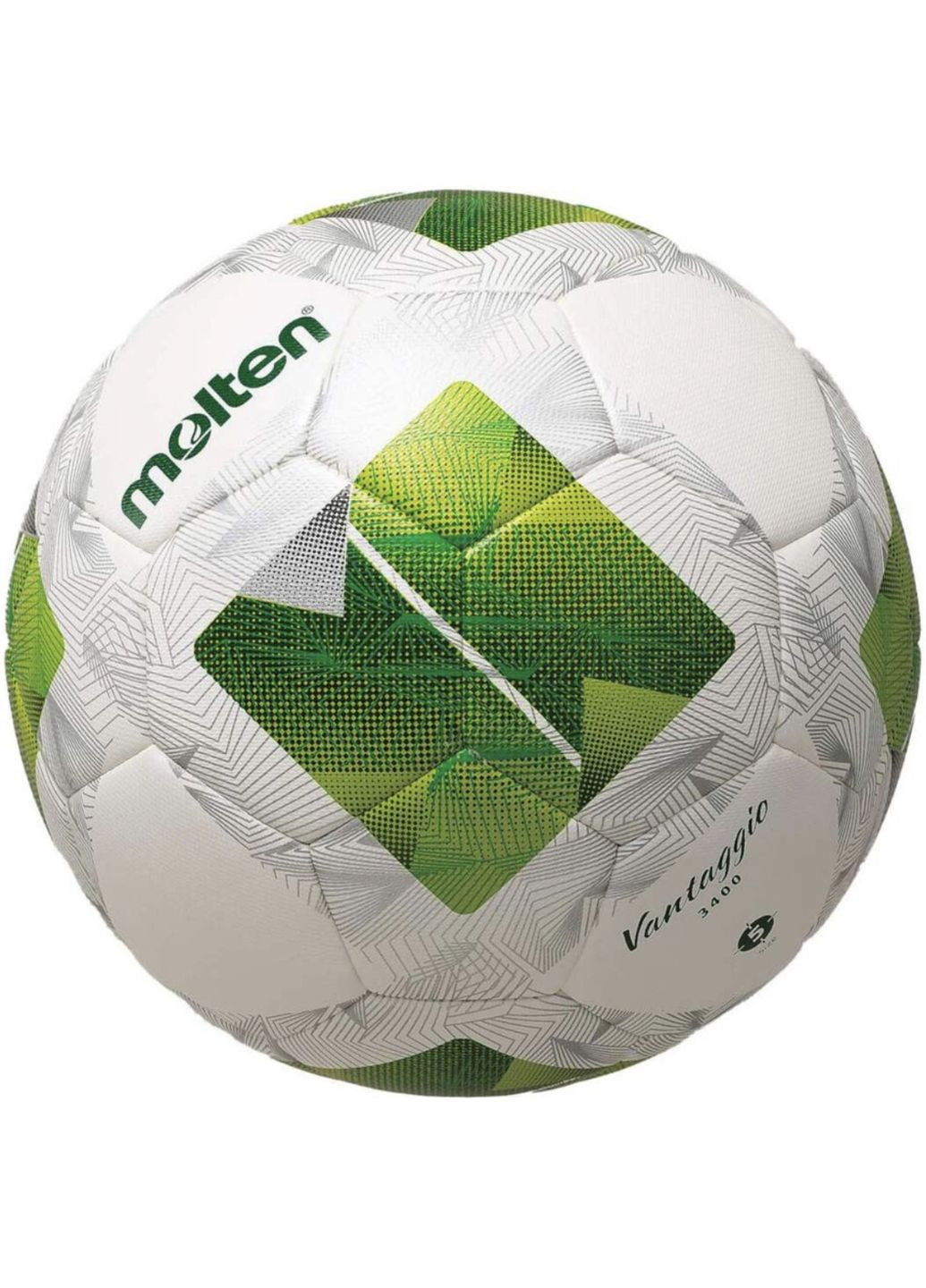 М'яч для футболу F5N3400-G біло-зелений (розмір 5) Molten (367617684)