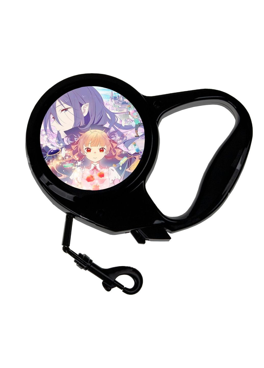 Поводок-рулетка для животных с принтом Аниме Сказка о сахарном яблоке #0008 3 м черный No Brand (309153426)