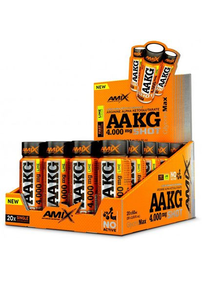Альфа-кетоглутарат L-аргінін, AAKG Shot 4000, 60мл Лайм (27135008) Amix Nutrition (293255885)