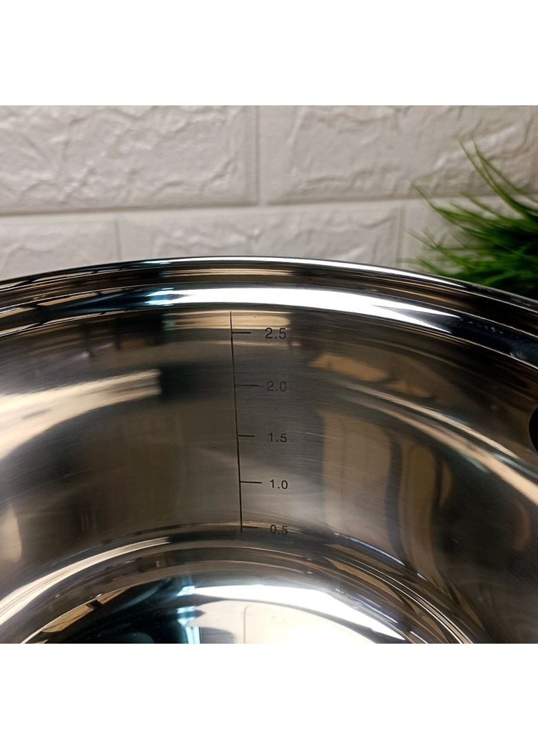 Кастрюля с крышкой из нержавеющей стали 2.9 л Excellent Kamille (350940934)