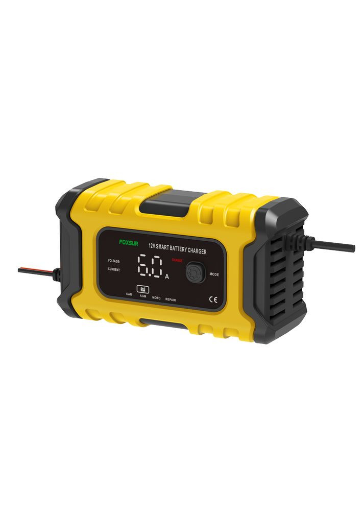 Автомобільний імпульсний зарядний пристрій 12v 6A FBC1206D, автоматична зарядка для акумулятора + кейс Foxsur (350947328)