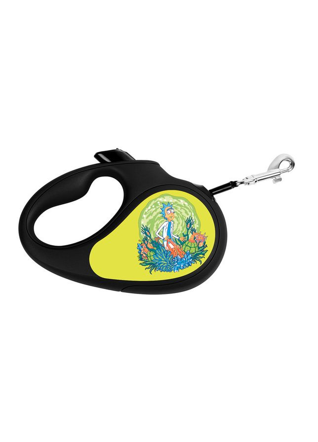Повідець-рулетка для собак WAUDOG R-leash, малюнок "Рік та Морті 2", M, до 25 кг, 5, світловідбиваюча стрічка чорний No Brand (363198979)