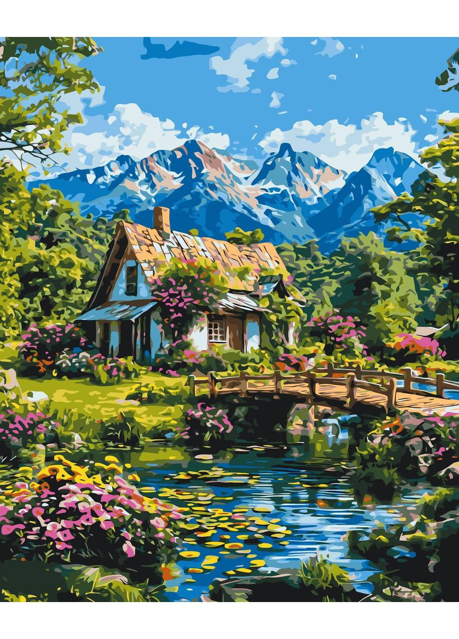 Картина за номерами Пейзаж. Альпійська гармонія 40*50 см Оригамі LW 3492 Origami (351587389)