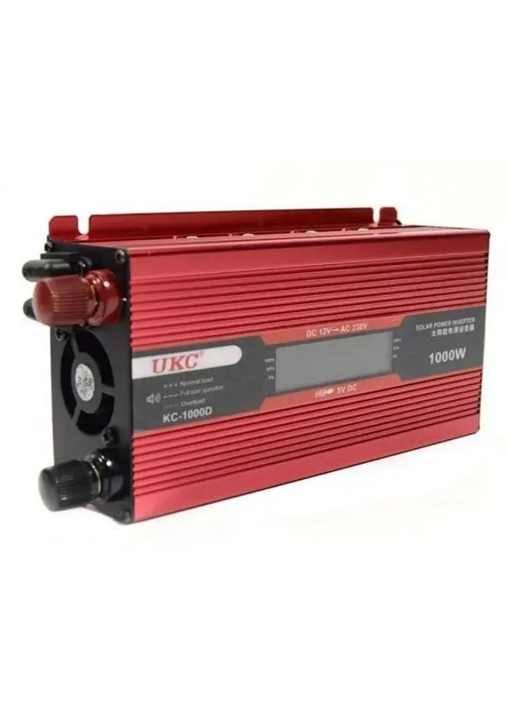 Преобразователь напряжения автомобильный авто инвертор 12V-220V 1000W с экраном LCD (1756375644) UKC (335008801)