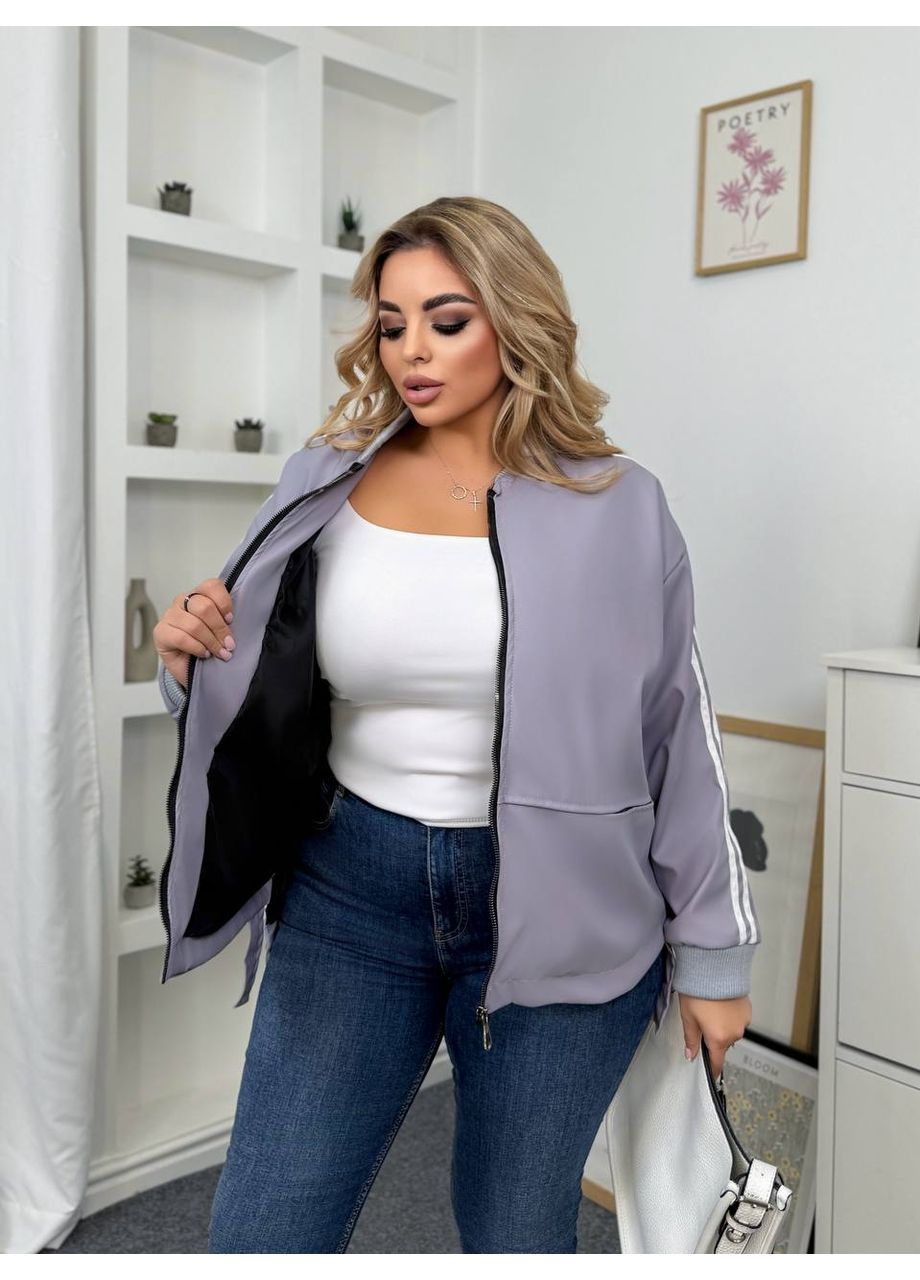 Фіолетова демісезонна 🖤 курточка з еко-шкіри — заміри в описі куртка-пальто GD/GL Модний простір