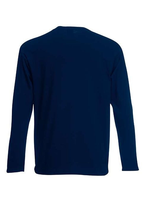 Темно-синий демисезонный спортивный, повседневный, кэжуал лонгслив Fruit of the Loom однотонный
