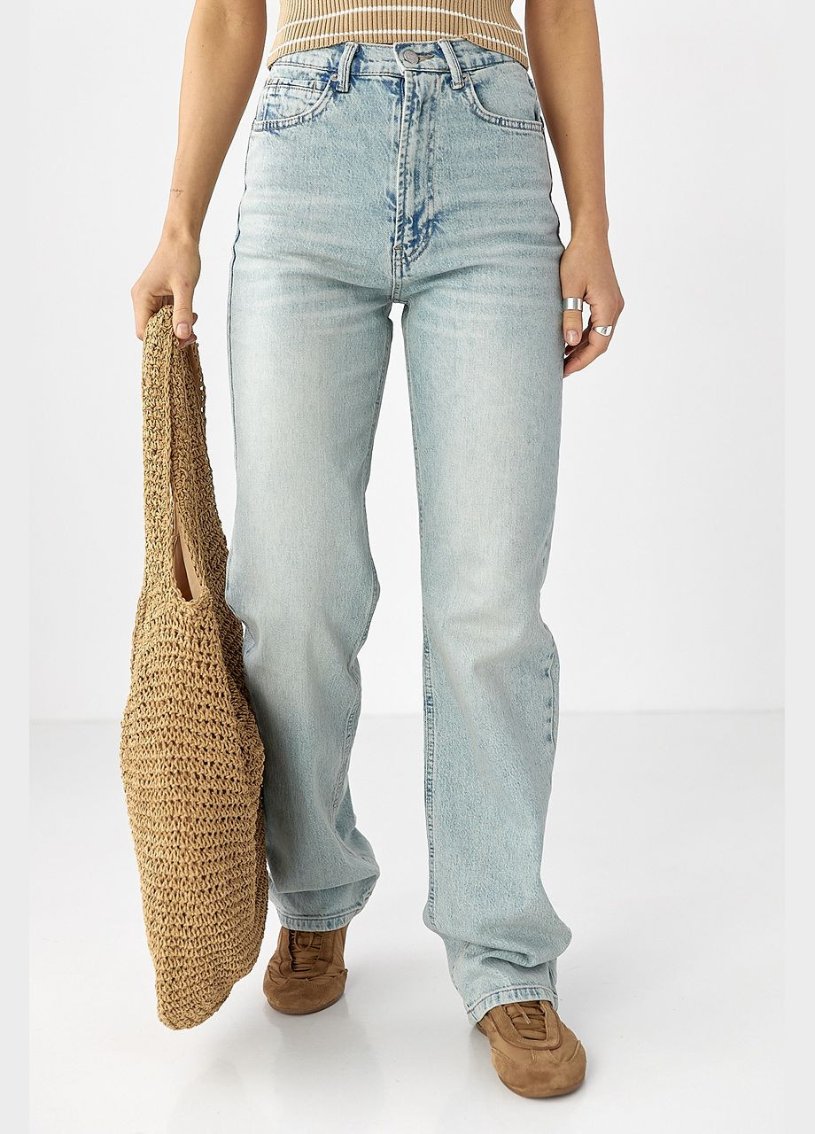 Жіночі прямі джинси Lurex - (328633531)