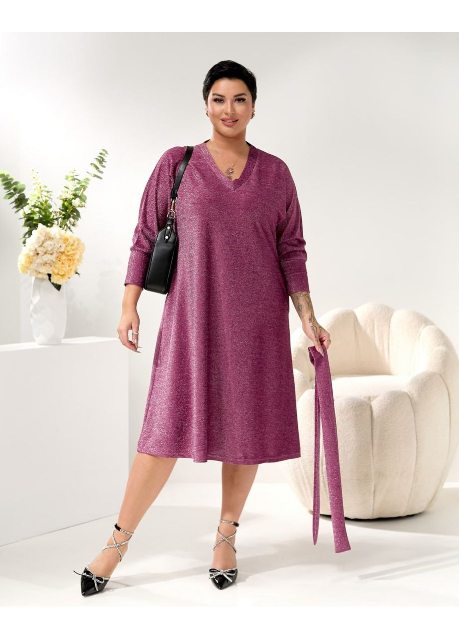 Вишнева кежуал сукня зоряна MeeLan однотонна