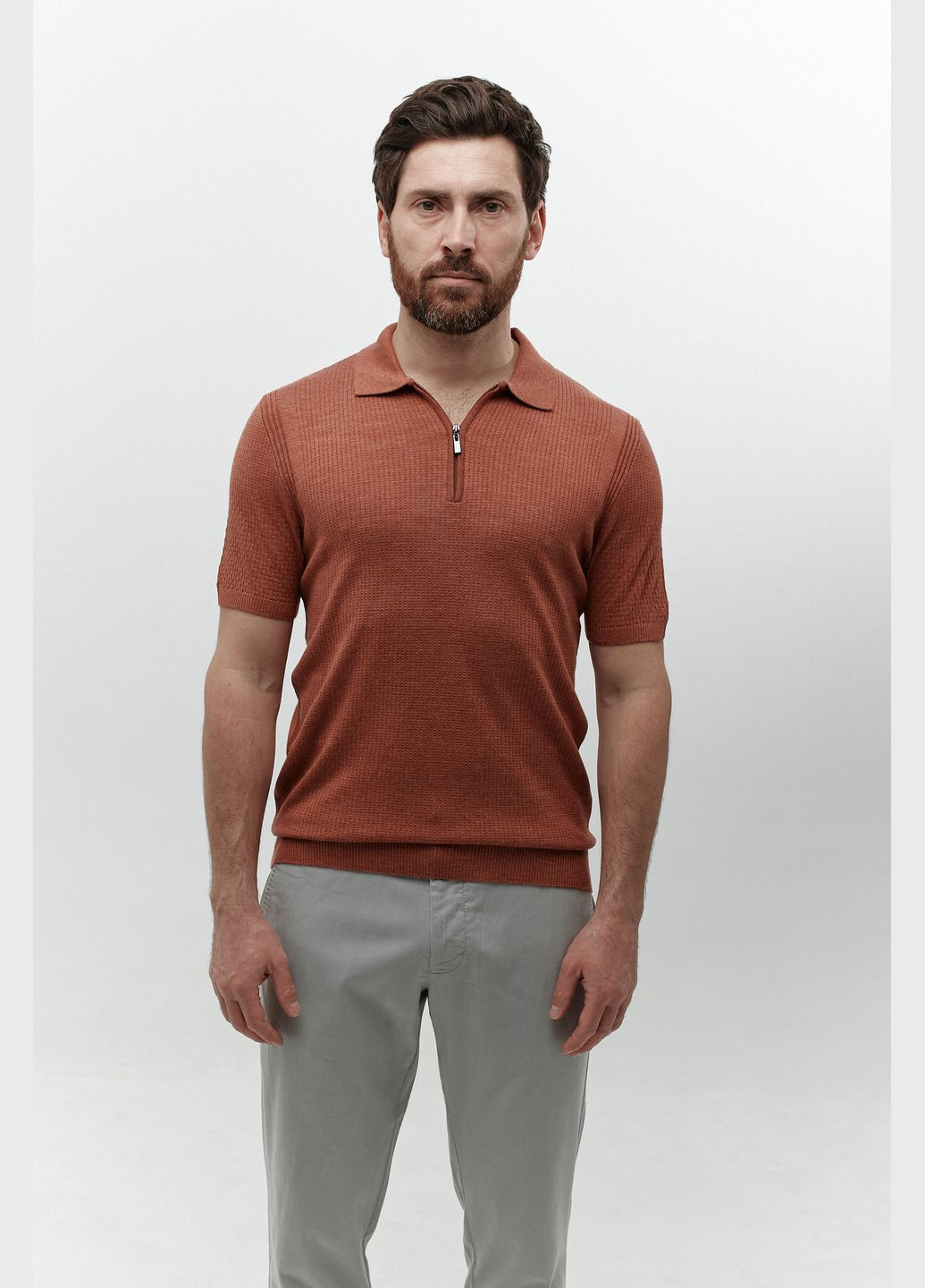 Оранжевая футболка-поло для мужчин NAVI