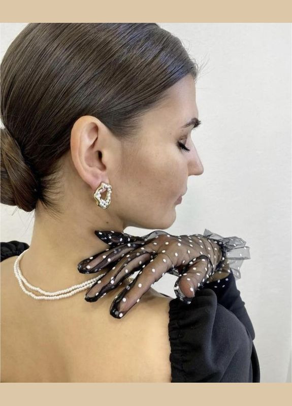 Фатинові рукавички в горох honey fashion accessories one size (S/M/L) (7-38) No Brand (313286107)