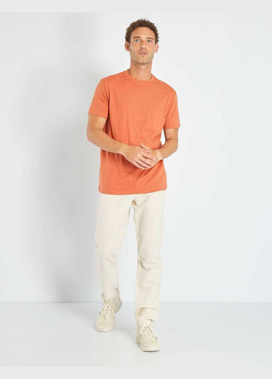 Светло-оранжевая футболка,кирпичный, Kiabi