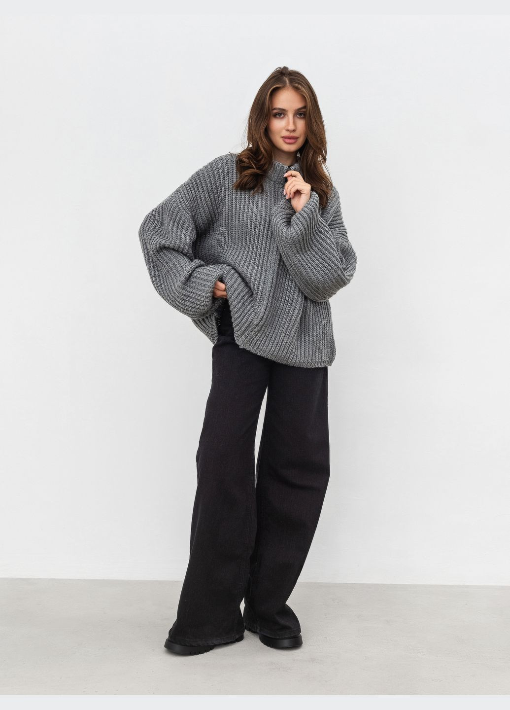Серый зимний кардиган Romashka
