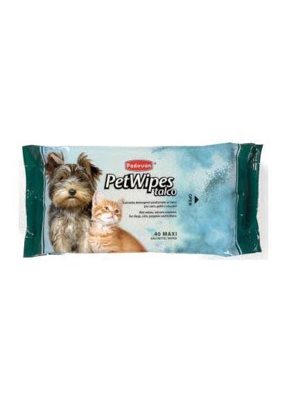 Вологі серветки, що очищають, Pet Wipes Talco 40 шт (PP00464) Padovan (364750784)