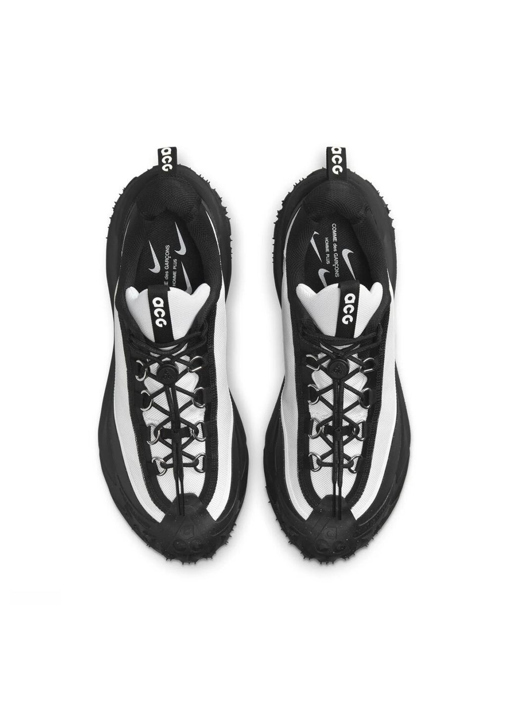 Чорні кросівки чоловічі comme des garçons homme plus x acg mountain fly 2 low black/white Nike