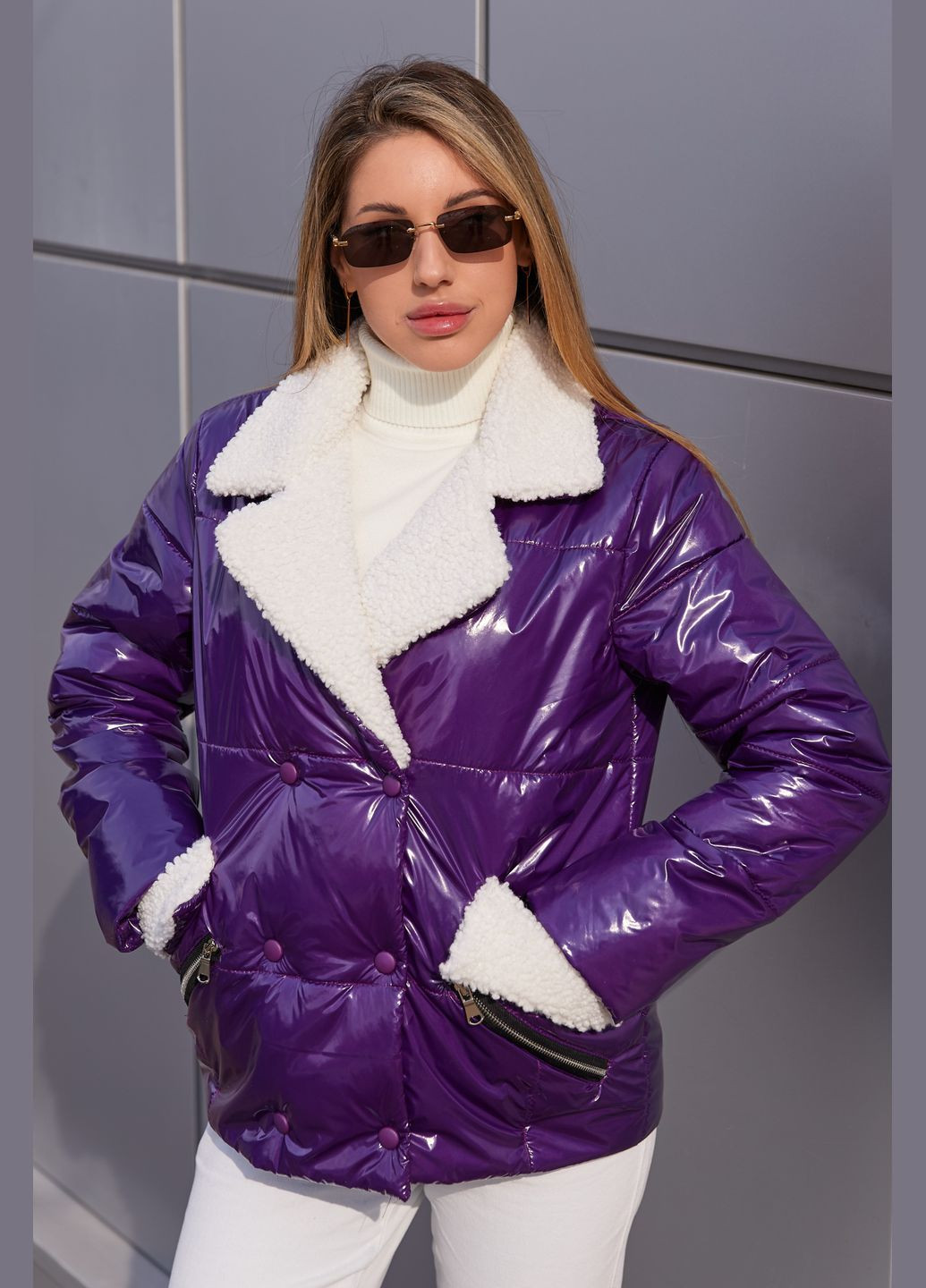 Фиолетовая демисезонная куртка MN