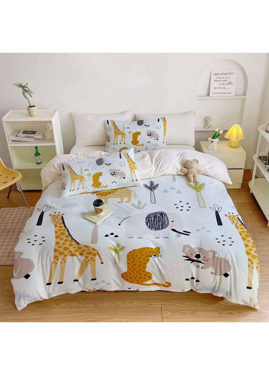 Полуторный комплект постельного белья из микросатина Африка (Africa) Україна ТД (369657359)
