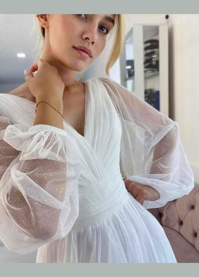 Білий кежуал плаття а-силует FashionYouWant однотонна