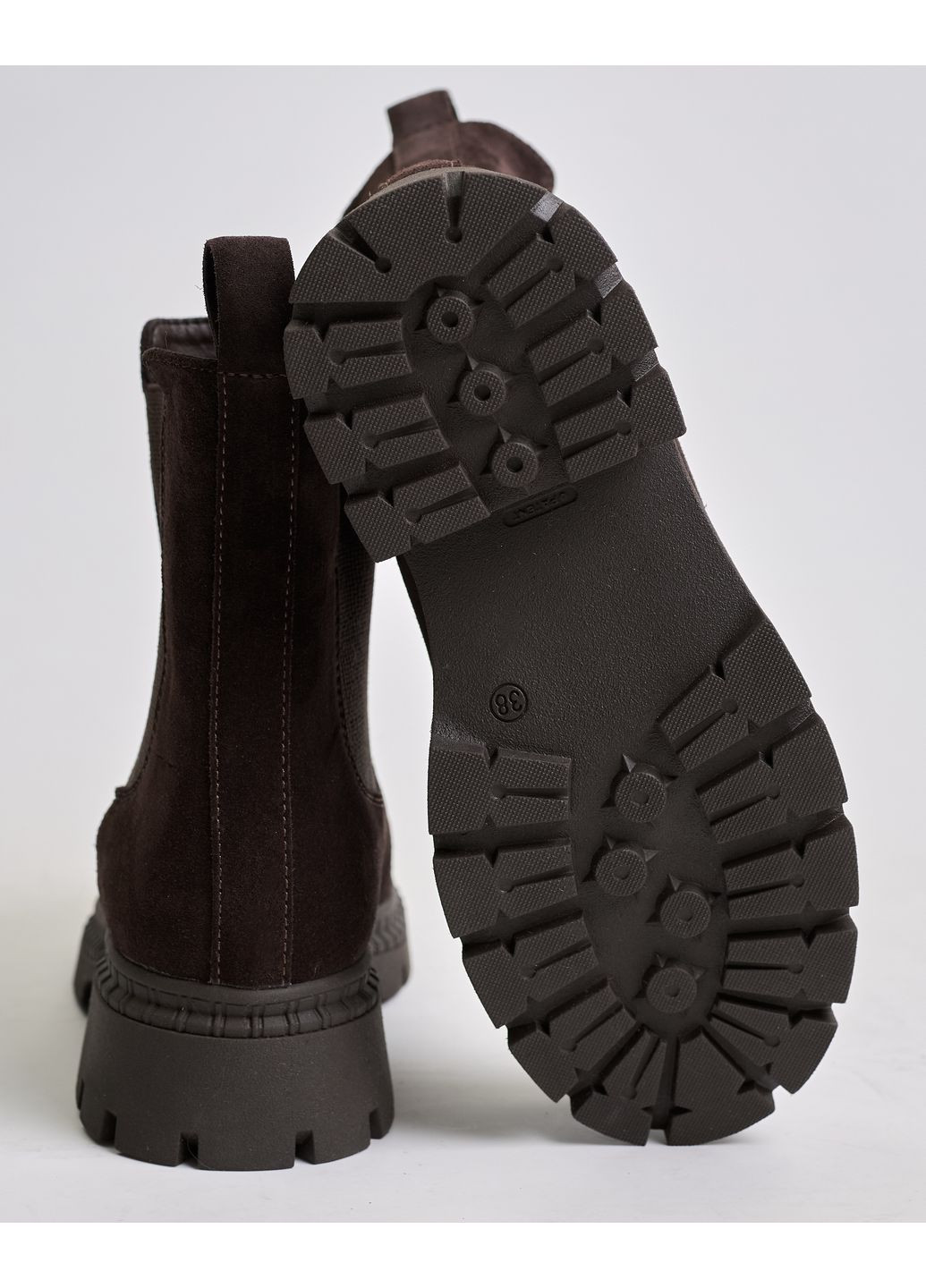 Зимние ботинки челси замша шерсть Marco из натуральной замши