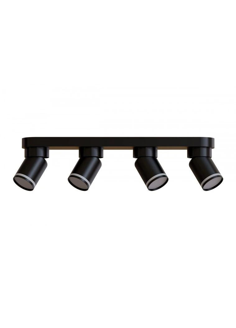 Спот накладной SPOT-133-4 PRIME BK, 4х35 Вт GU10, 60х125x600мм, угол обзора 350°x90°, черн,алюм, HOPFEN (399431479)