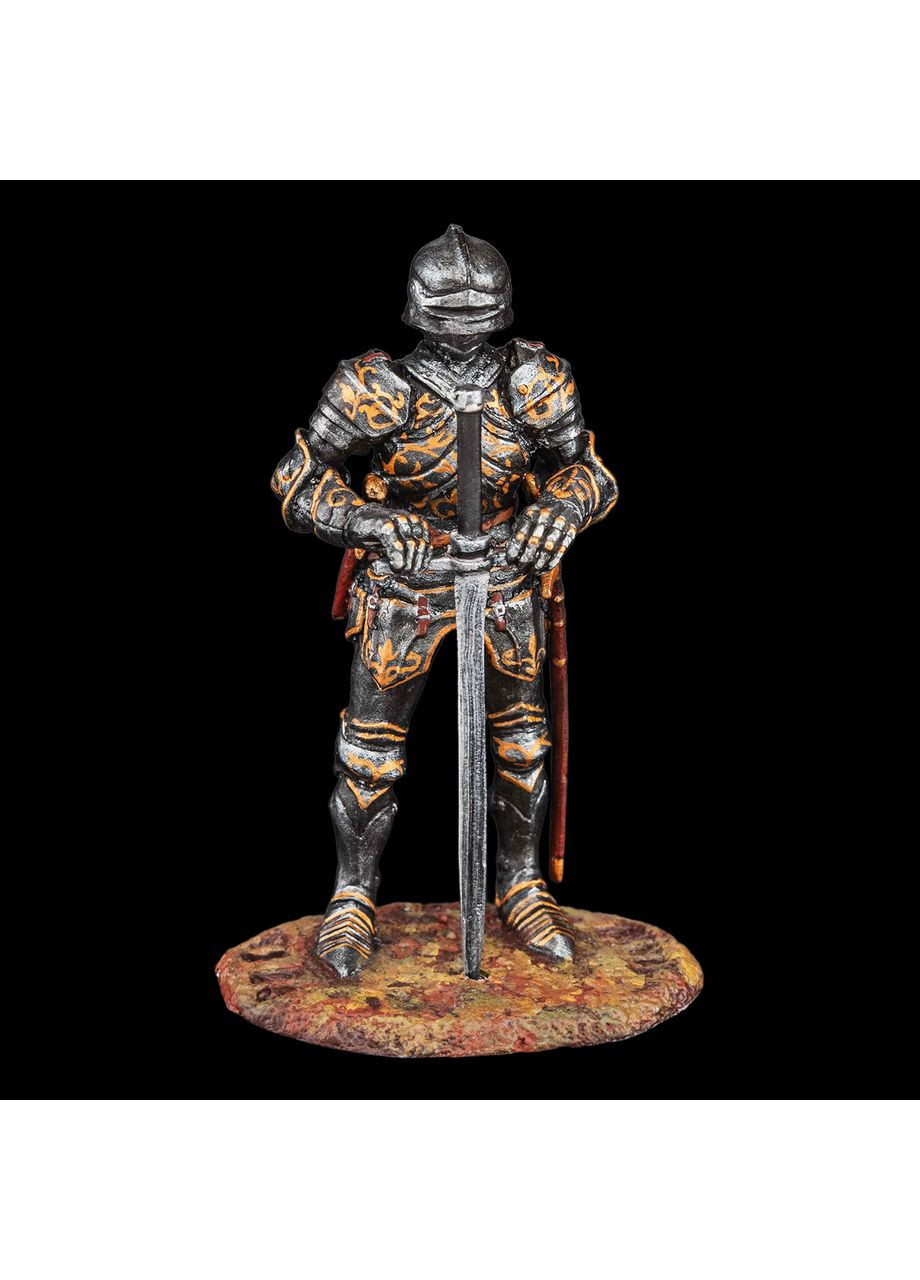 Статуэтка крашеная Рыцарь с двуручным мечом в готических доспехах 6,5 см из металла и олова, коллекционная, антиквариат, подарок Artfactory (361859843)