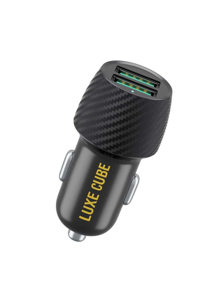 Автомобильное зарядное устройство 2USB 17W Black (8886668698498) Luxe Cube (336954715)