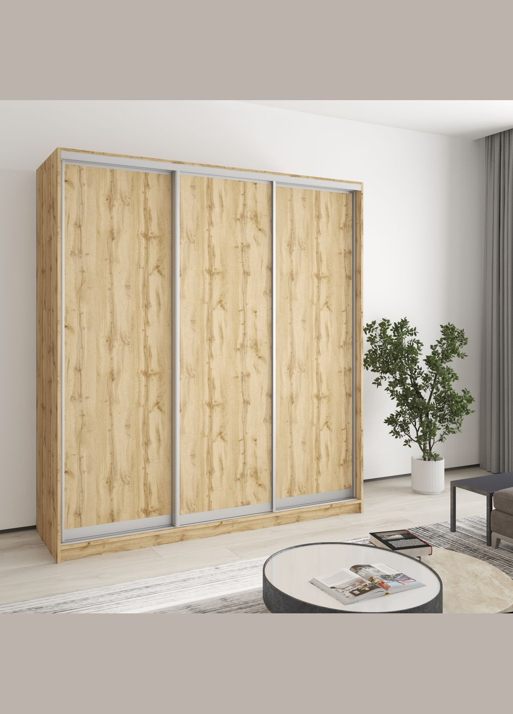 Шкаф-купе трехдверный Комбо AL 3ДСП 190x45x210 см (MBS-4266) MebelStar (346489941)