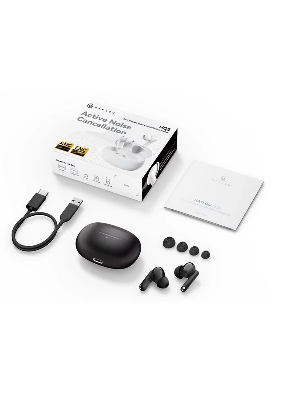 Бездротові навушники XIAOMI HQ5 (T020 Black) Haylou (366569082)