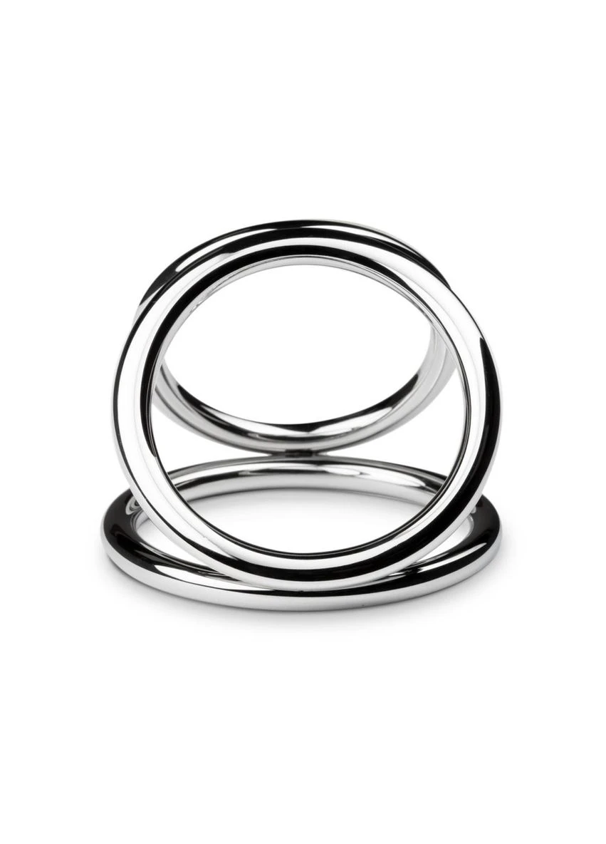Стальное эрекционное кольцо тройное Gear Unbendable Sinner (315013229)