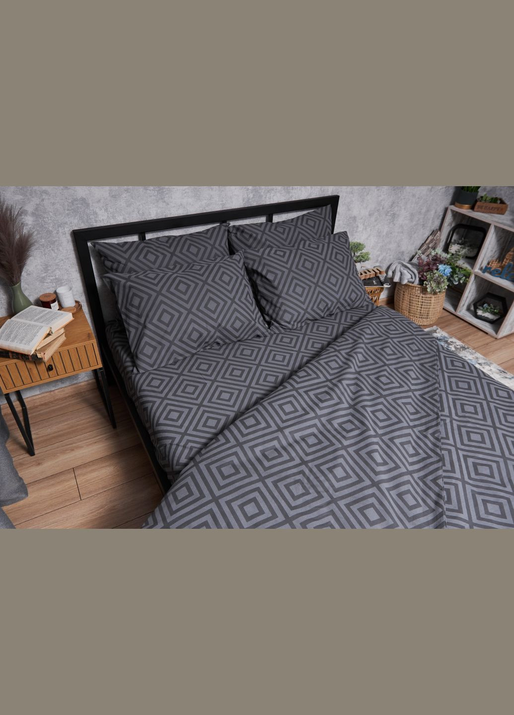 Комплект постільної білизни Бязь Gold Люкс «» Сімейні 160х220х2 наволочки 2х50х70 (MS-820004686) Moon&Star Storm (293148008)