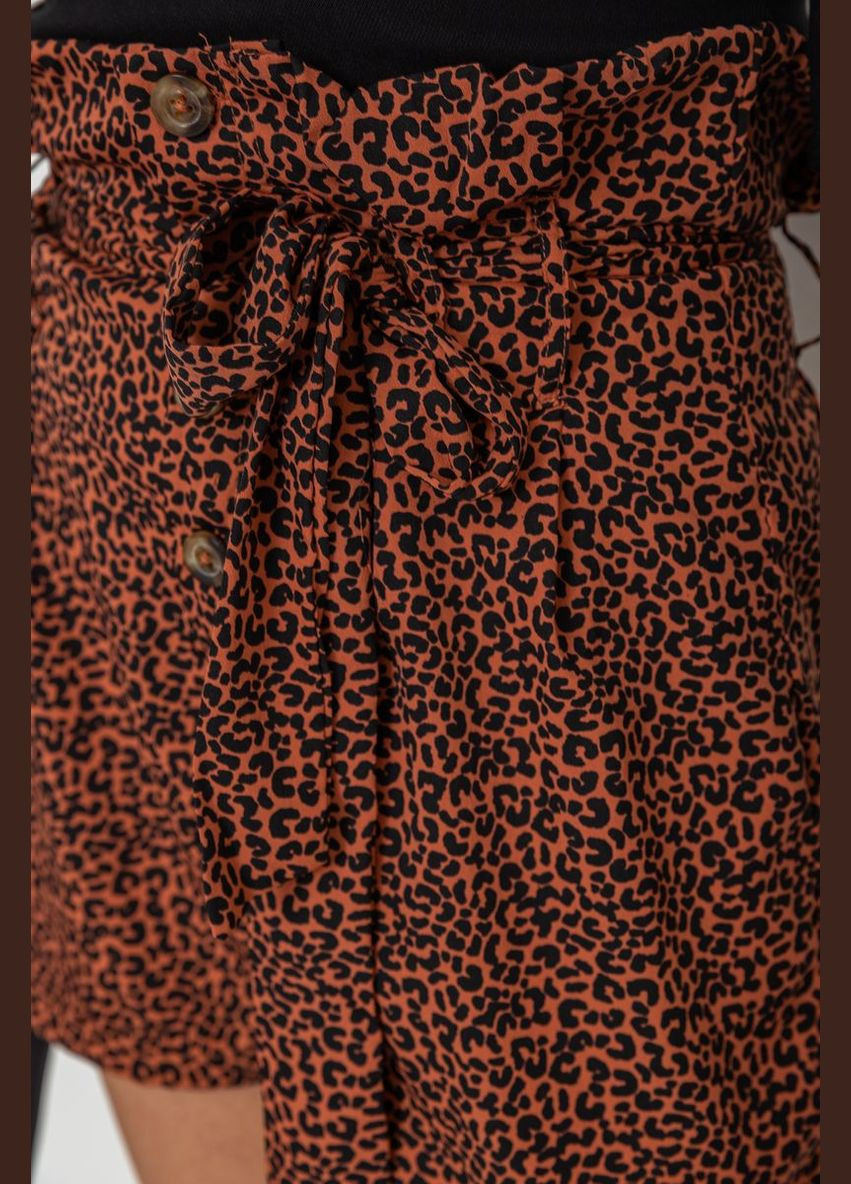 Шорты женские шифоновые, цвет коричнево-черный, Ager (292131350)