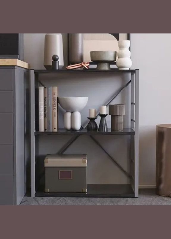 Этажерка 3/60 Серии Коннект 73x60x28 серый ДСП 16мм FRD-104271 Ferrum-decor (353501161)