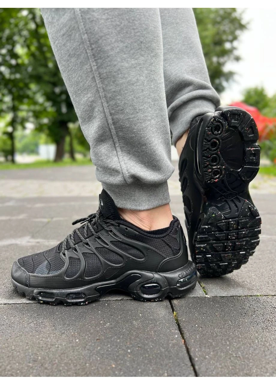 Черные демисезонные кроссовки мужские nike air max tn terrascape plus black найк аир макс тн плюс черные No Brand