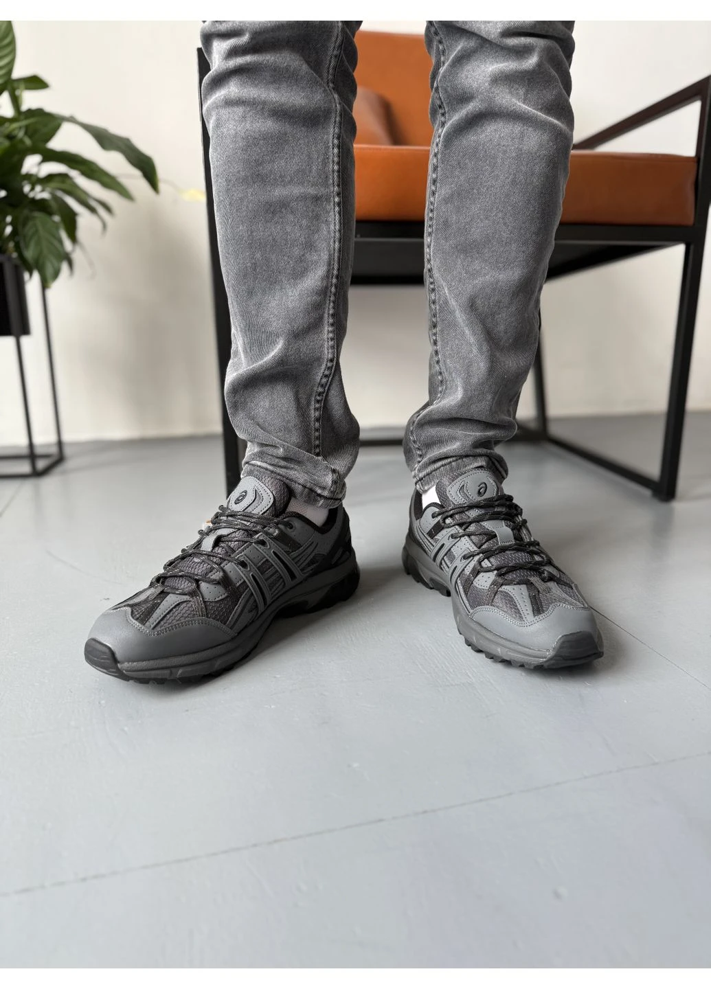 Чорні літні кросівки asics gel-sonoma 15-50 dark grey black gore-tex асікс гель сонома No Brand