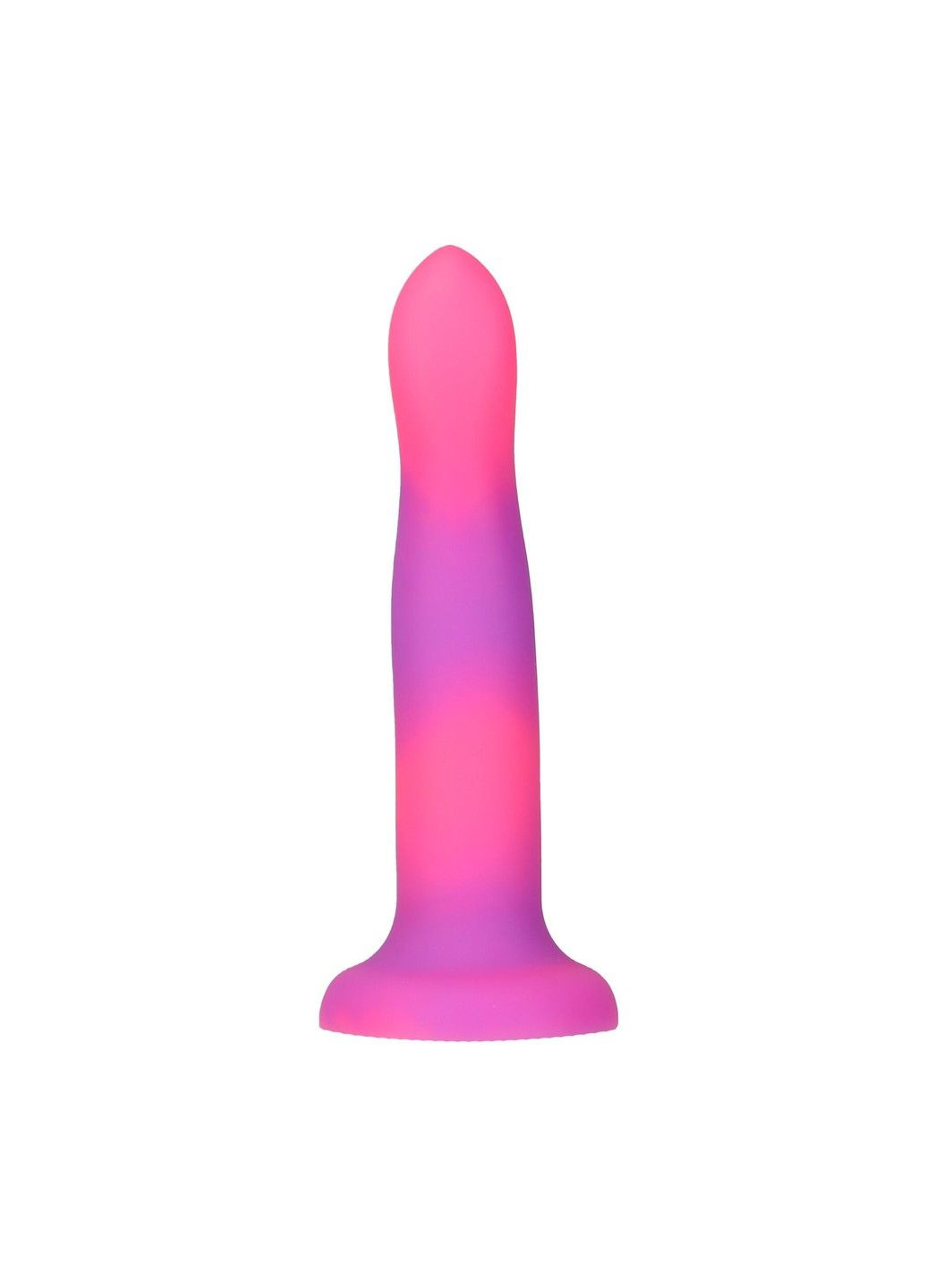 Светящийся в темноте фаллоимитатор Rave 8″ Glow in the Dark Dildo Pink Purple, 20,3 см ADDICTION (298349587)