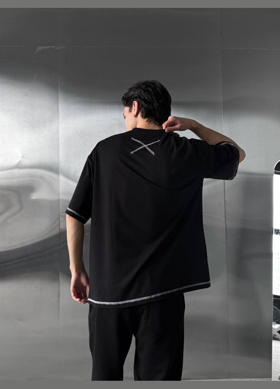 Костюм Оверсайз штани та оверсайз футболка з білими швами Vakko (342099368)