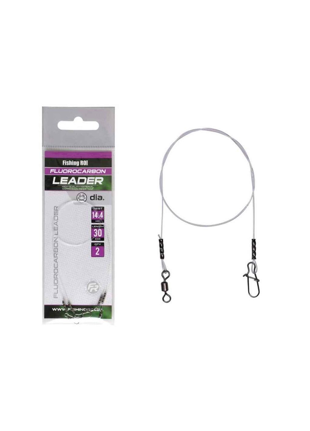 Поводок флюрокарбон 0,40мм 10,5кг 25см 2шт/уп 36-40-25 Fishing Roi (346394035)