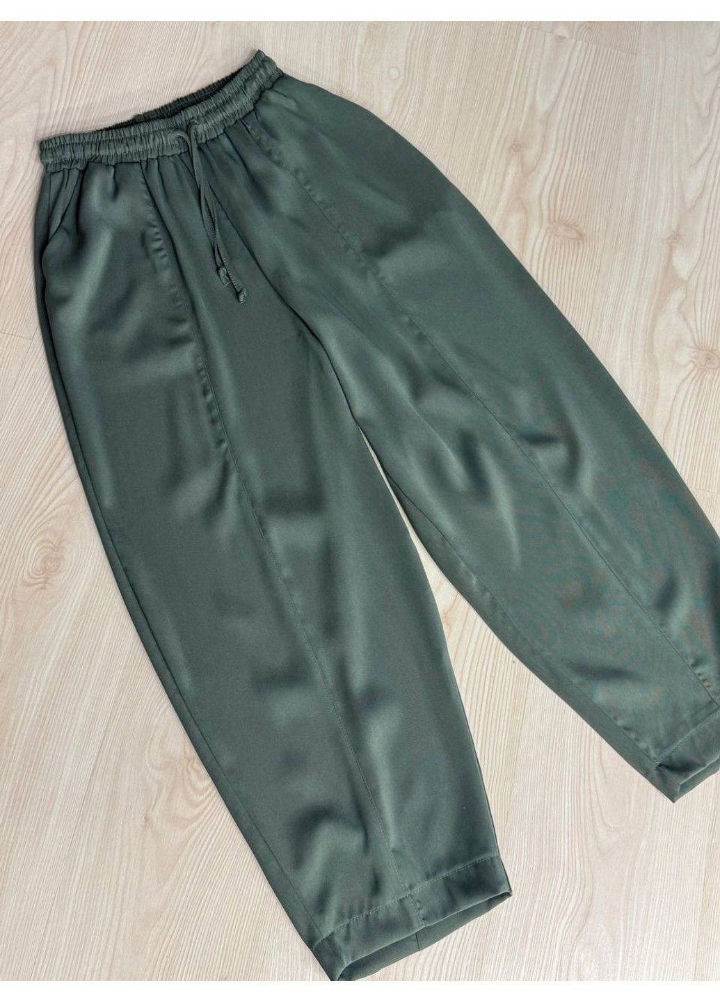 Брюки жіночі 4307 МОМ з резинкою та шнурком на талії MIX RAY (355797468)