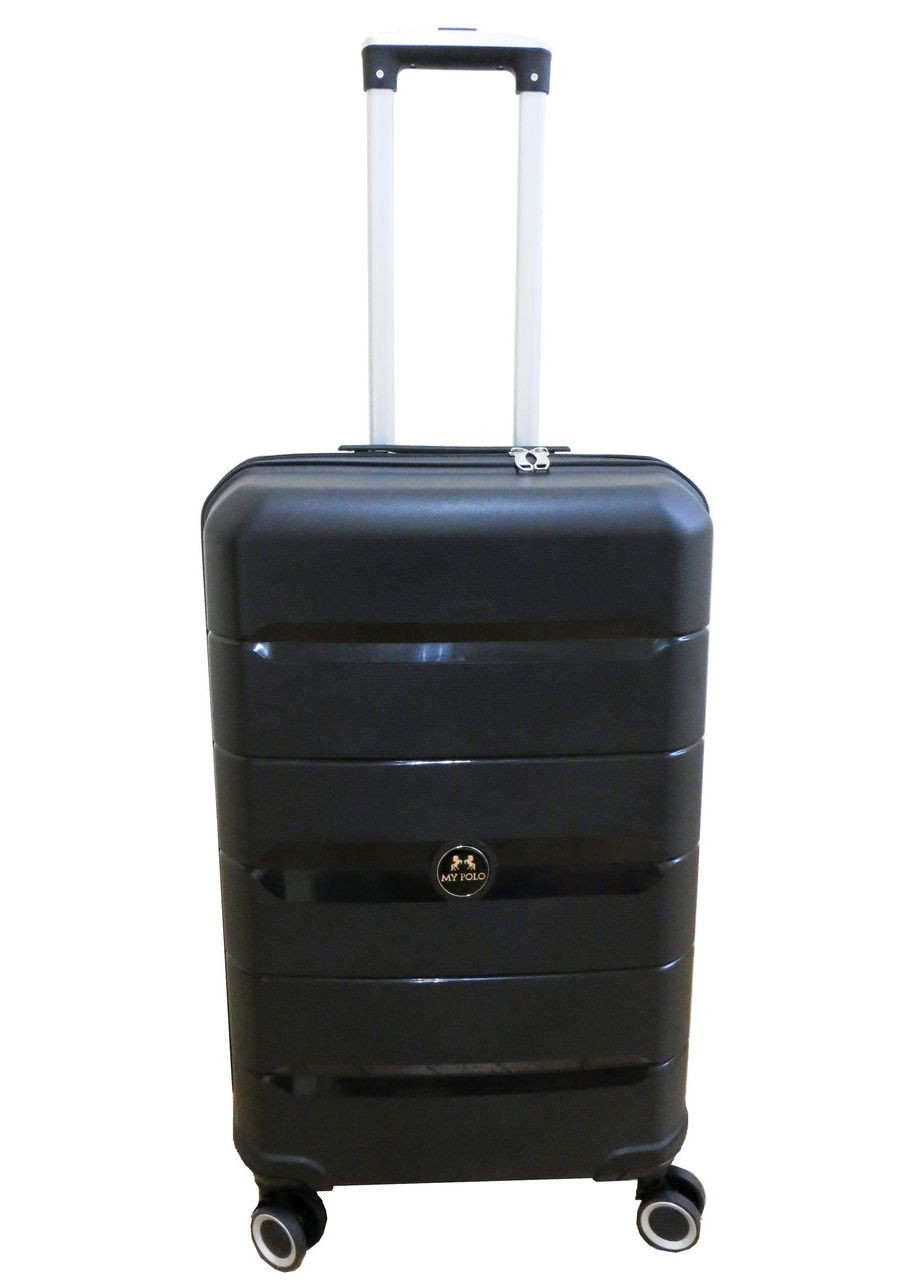 Середня валіза з поліпропілену на колесах 60L My, Туреччина чорна No Brand (361156868)