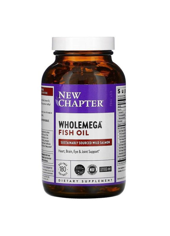 Жир аляскинского лосося, Alaskan Salmon Oil,, 1000 мг, 180 капсул New Chapter (362369793)