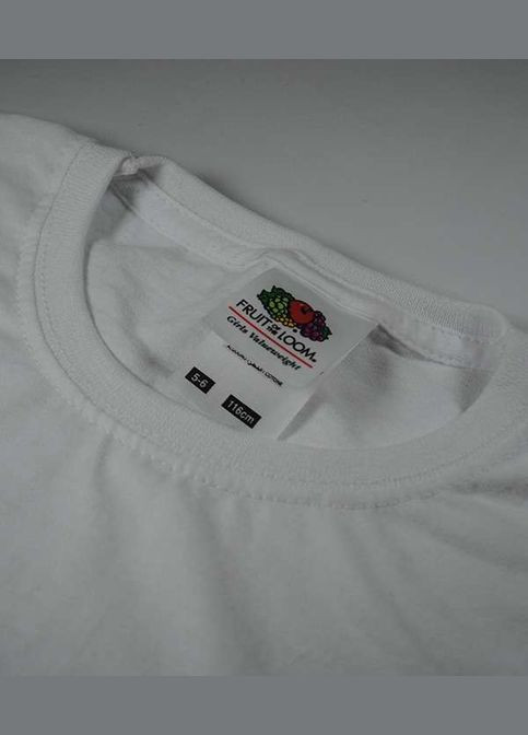 Біла літня футболка дитяча valueweight girls (061005030116) Fruit of the Loom