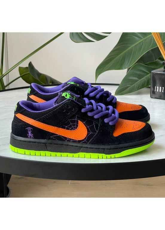 Кроссовки женские и мужские Nike SB Dunk Low Night of Mischief Halloween black orange | Найк сб Данк низкие черные оранжевые No Brand чёрные демисезоны (362363169)