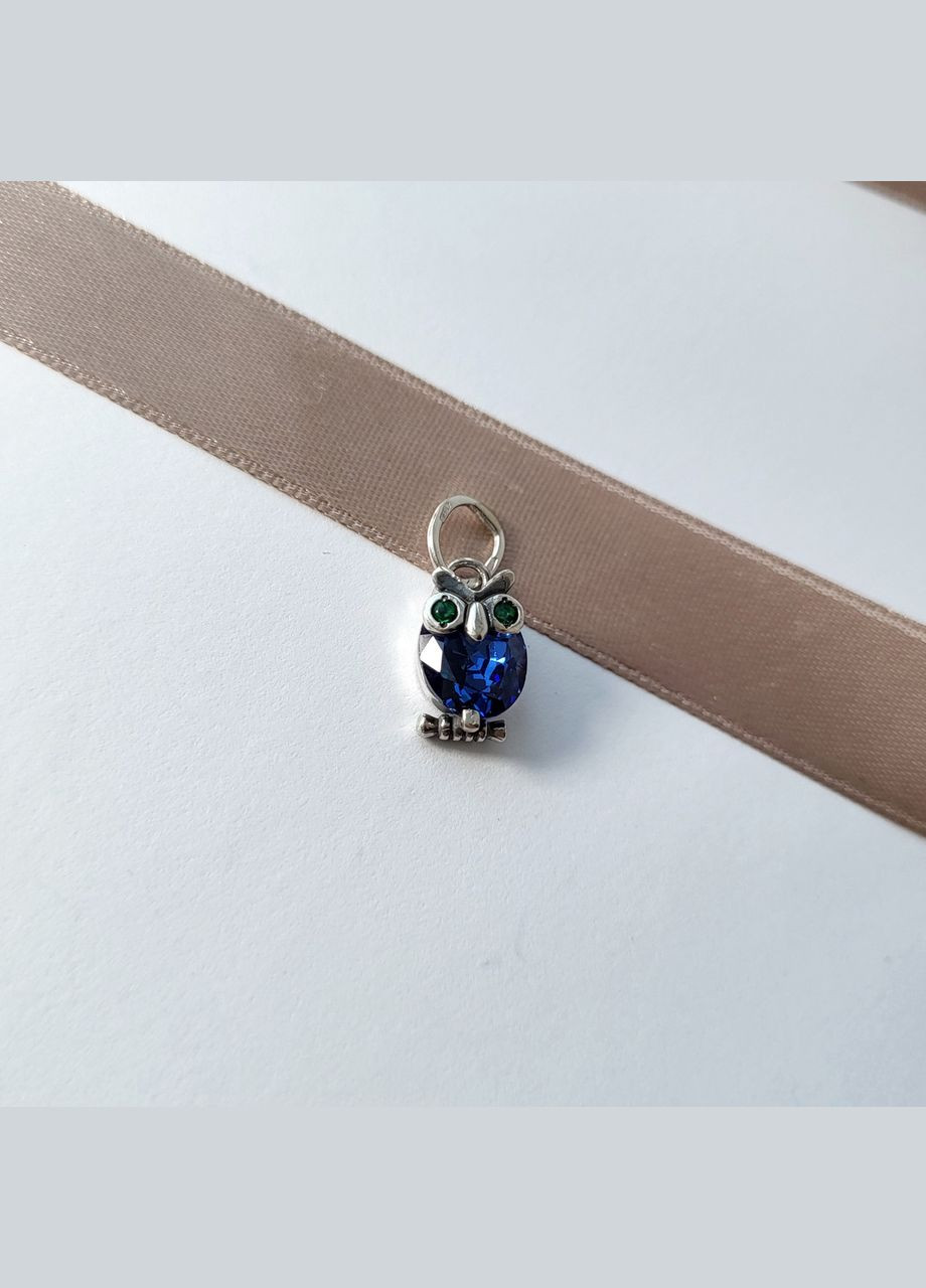 Серебряная подвеска подвес Сова с Синим камнем серебро 925 пробы 33018 1.30г No Brand (306741439)