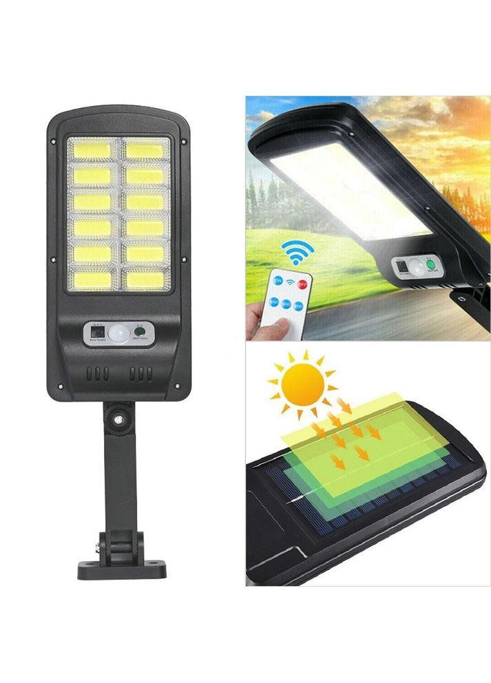 Уличный LED-фонарь на солнечной батарее, BK-128B-12COB/Настенный уличный светильник с пультом No Brand (371372390)