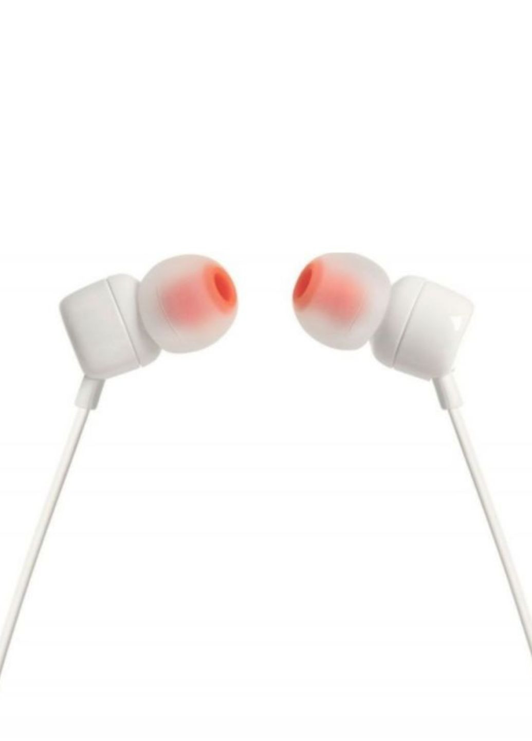 Наушники Tune T110 White (белые), проводные, с микрофоном, маленькие (внутриканальные затычки, вакуумные) JBL (355267338)